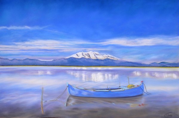 071 La Barque.jpg - Barque (60x40 cm)   &nbsp;Vendu&nbsp; 